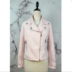 Pink Micro Suede moto Jacket Size S